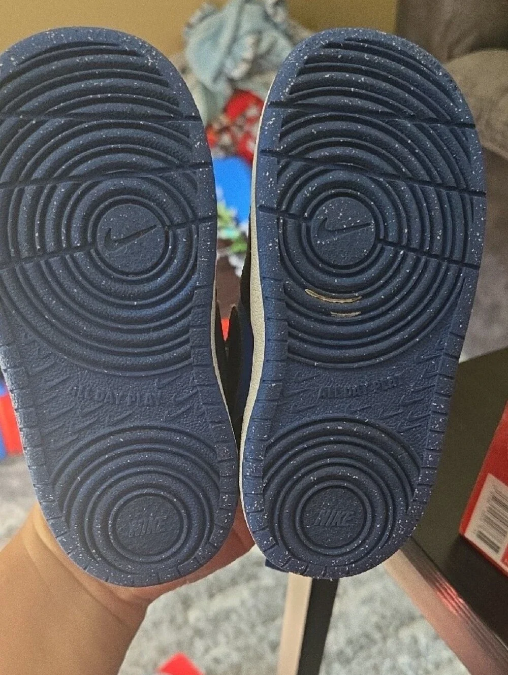 Nike Blue and Black Toddler Low-Top Sneakers